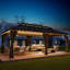 Pavillon de jardin 12 po x 22 pi avec filet et rideaux, pavillon en aluminium à transfert de chaleur extérieur