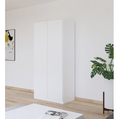 Wardrobe with hinged door wardrobe COSTA width 90cm, handle-free, push-to-open