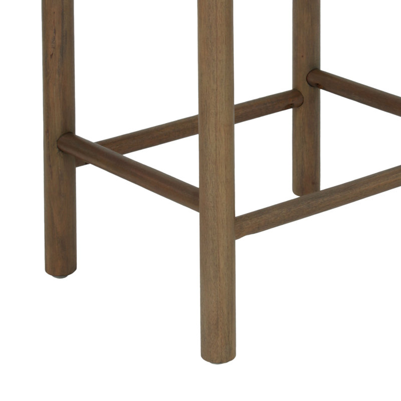 Ensemble de 2 tabourets en bois massif sans dossier Owen