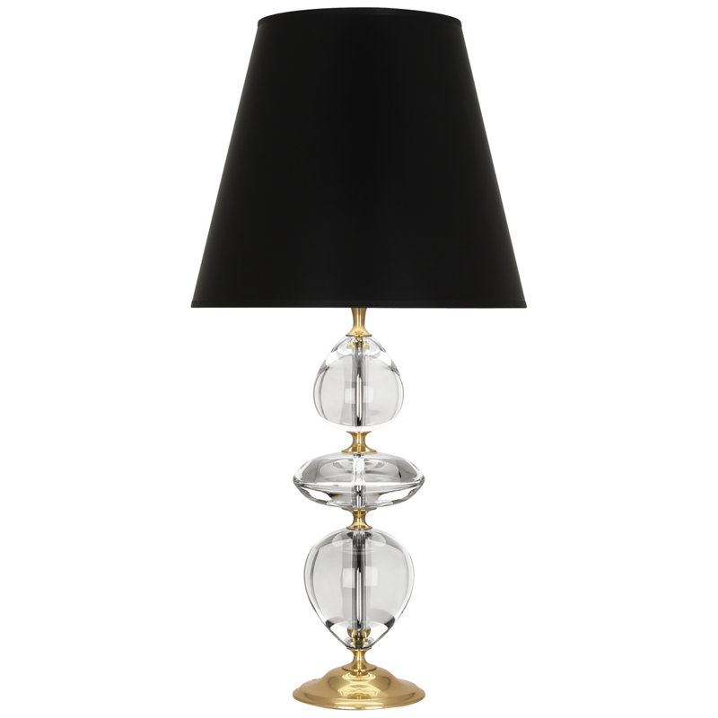 Lampe de table 30,75 po Williamsburg Orlando, Laiton moderne, Noir opaque