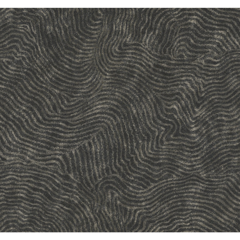 27' L x 27" W Wallpaper Roll, Black