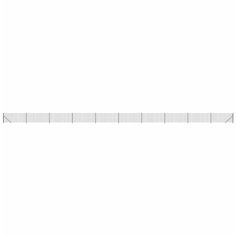 Aune Metal Wire/Mesh Fence, Green, 80cm H x 2500cm W x 5cm D, 13
