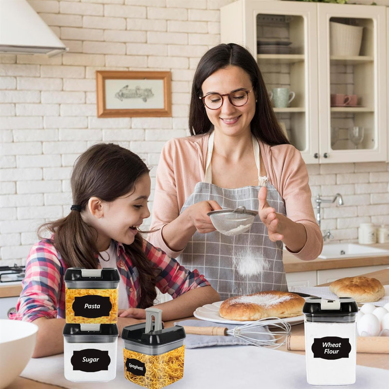 Plastic 3 Piece Storage Jar Set