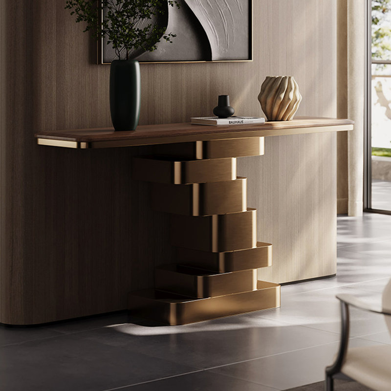 Console italienne de luxe légère italienne, H 33,5 po x l 47,2 po x P 13,8 po