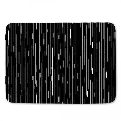 Black White Stripes Bath Mat Modern Bathroom Decor