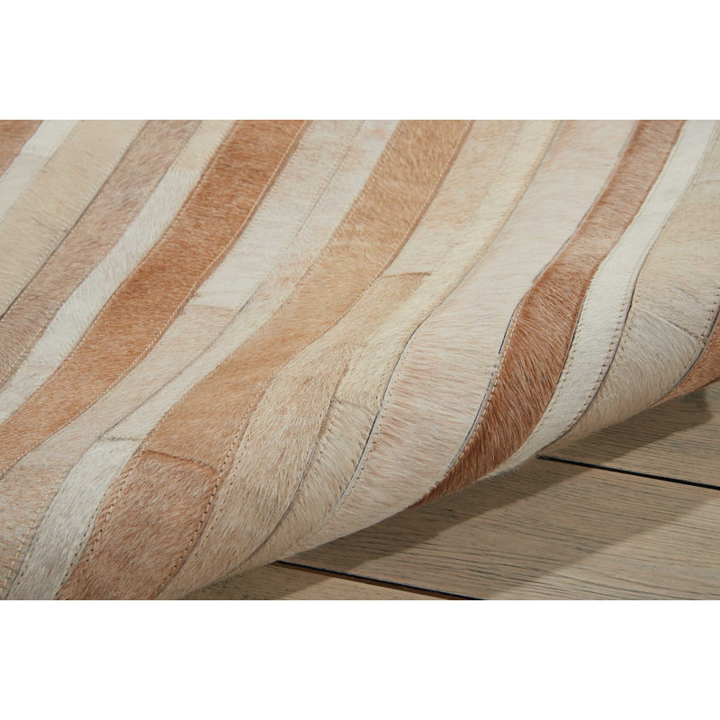 Prairie Cowhide Geometric Indoor Rug, Rectangle 10' x 14'