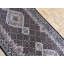 Tapis de couloir noir noué à la main de conception unique 2 pi 9 po x 8 pi 4 po Harrogate