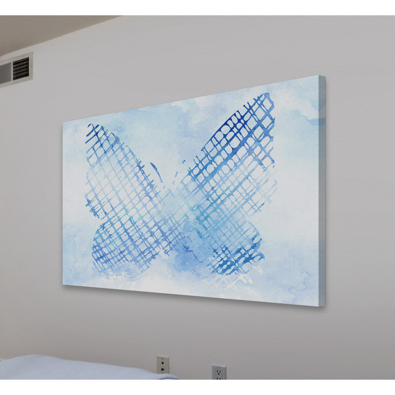 Butterfly Sketch - Wrapped Canvas Print, 30cm H x 45cm W x 3.81cm D