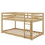 Lit superposé simple au-dessus d'un lit simple en bois d'hévéa avec échelle-2040221364