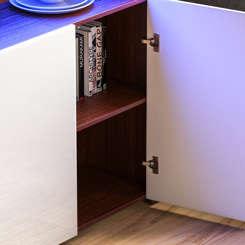 Muskoka 130cm Sideboard, Walnut/White
