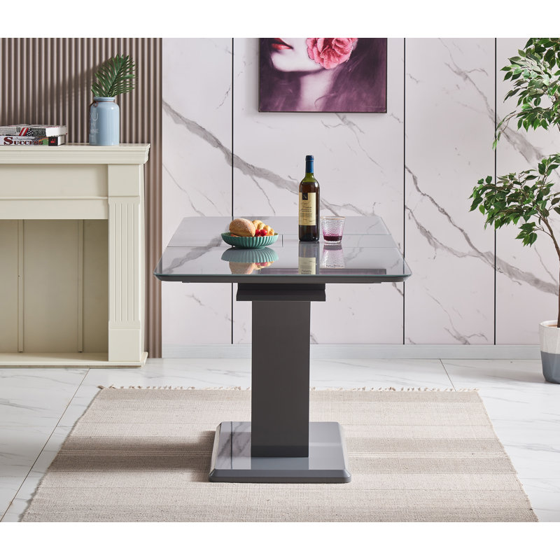 Addieson 6 - Person Butterfly Leaf Dining Set, White/Silver