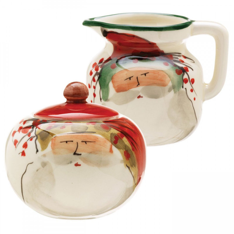 Old St. Nick Hand Painted Creamer Bowl