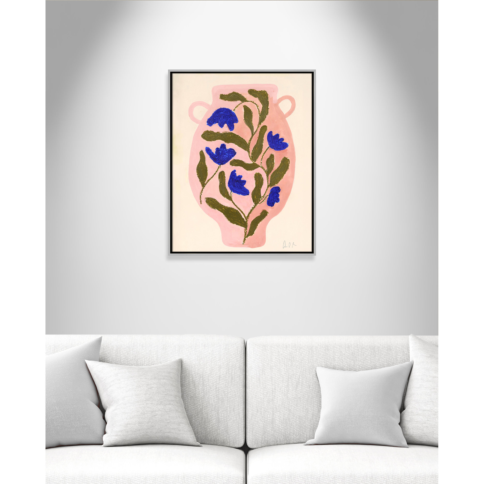 Vase No. 01 Print by Camilla Bergqvist, 29.5" H x 23.5" W, Silver