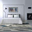 Tapis rectangulaire en polypropylène abstrait gris / bleu / crème Victoria-89396327
