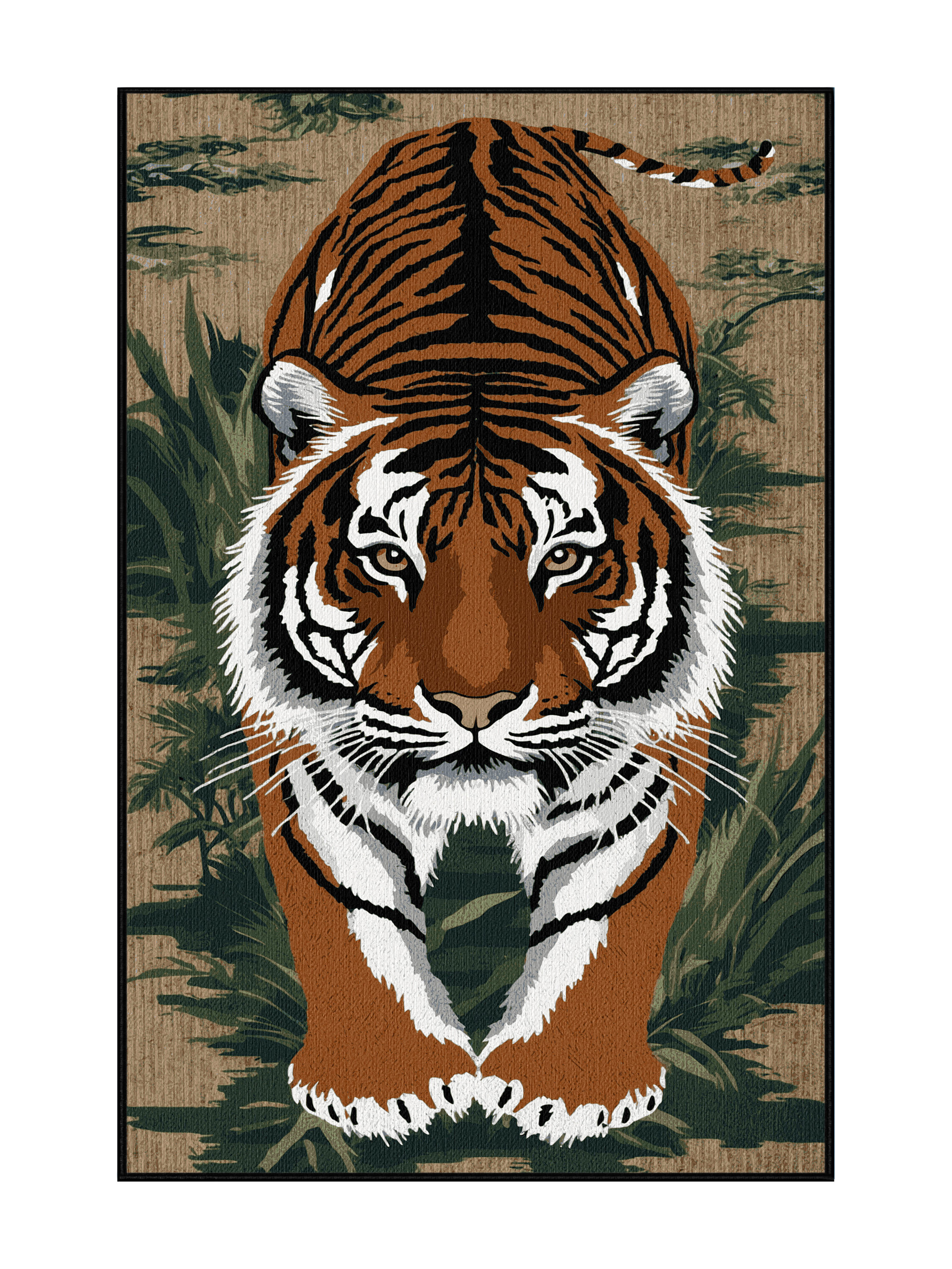 Foundry Select Washable Swamp Tiger Big Cats Area Rug | Wayfair