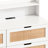 43.31"6-Drawers Rattan Storage Cabinet Rattan Drawer With LED Lights And Power Outlet