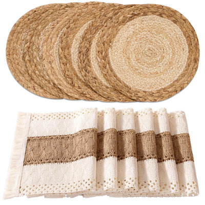 Ensemble de 6 napperons faits à la main Bohème