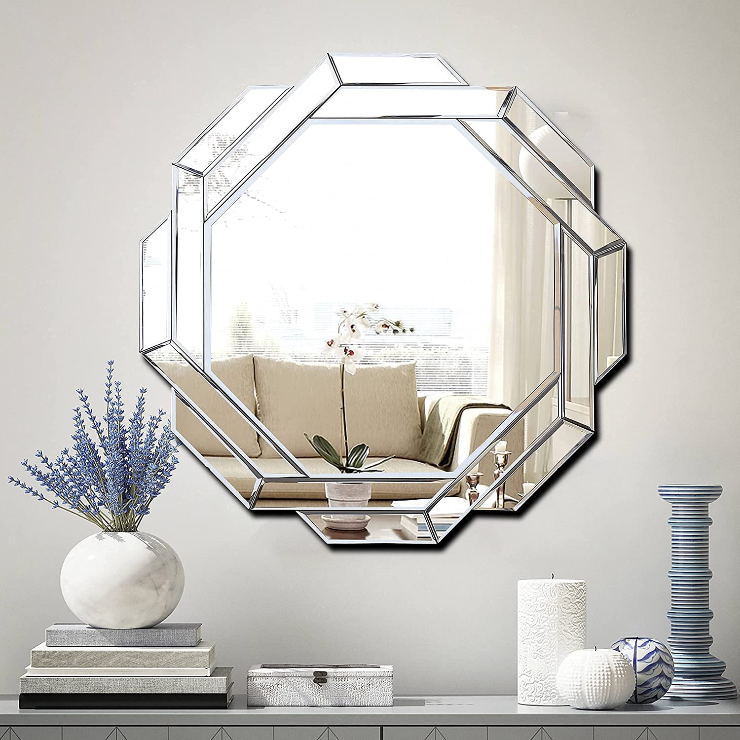 Large sale beveled mirror