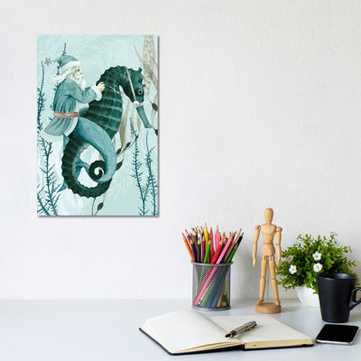 The Sea Santa I 1 Piece Wrapped Canvas Wall Art