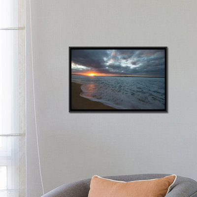 «Surf on the Beach at Sunset», reproduction de photo sur toile