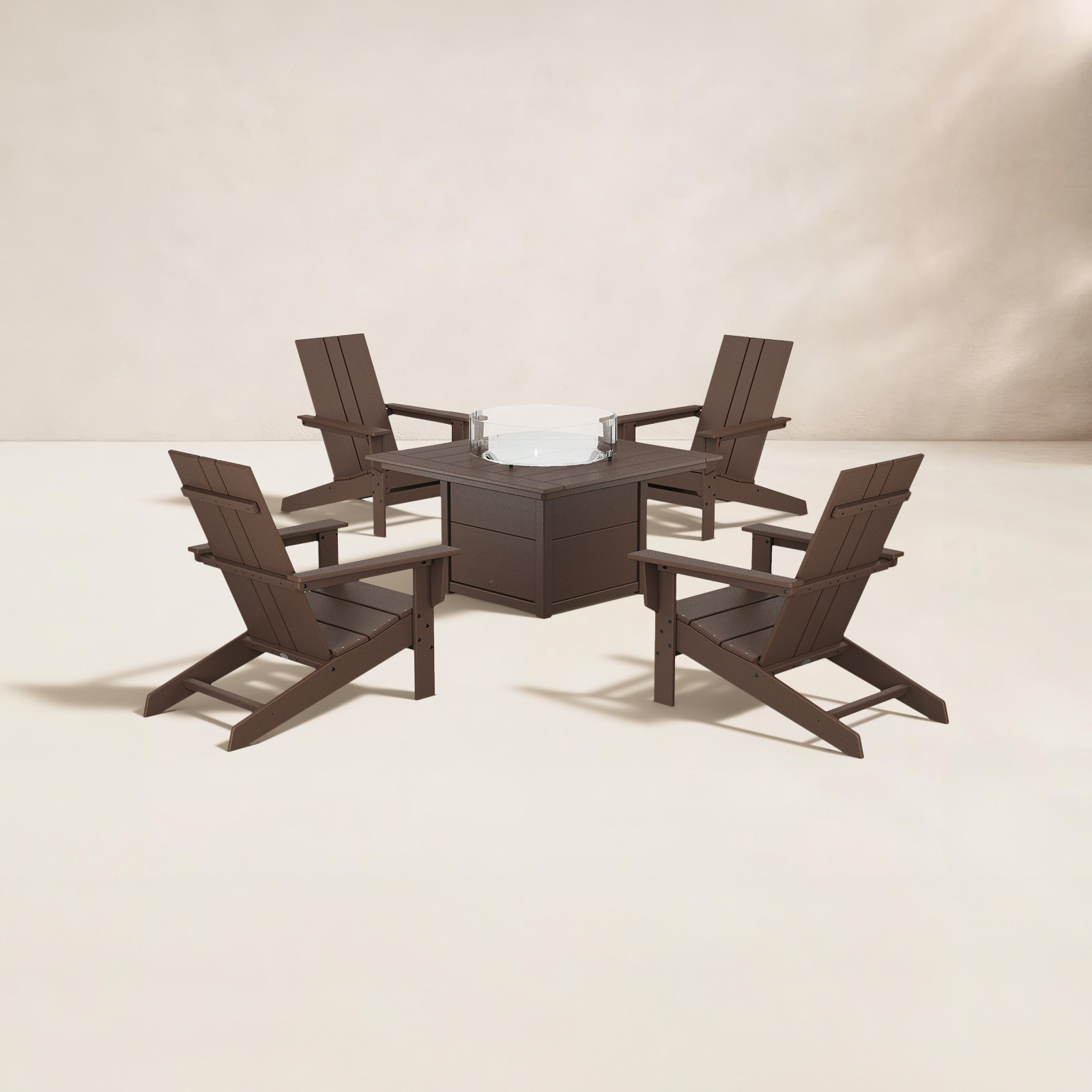 4-Person Patio Seating Group, Mahogany