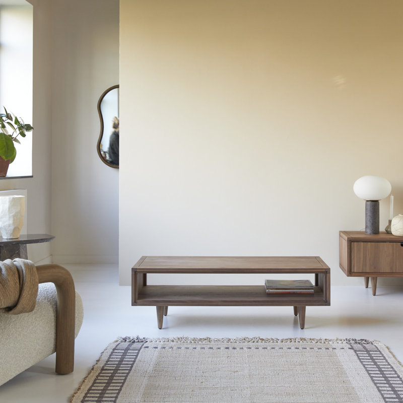 Jonàk Solid Wood Coffee Table, Brown Wood