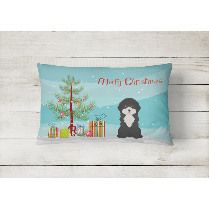  Coussin intérieur / extérieur, Caniche de Chypre noir et blanc