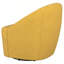 Fauteuil pivotant rembourré jaune moutarde-1619122409