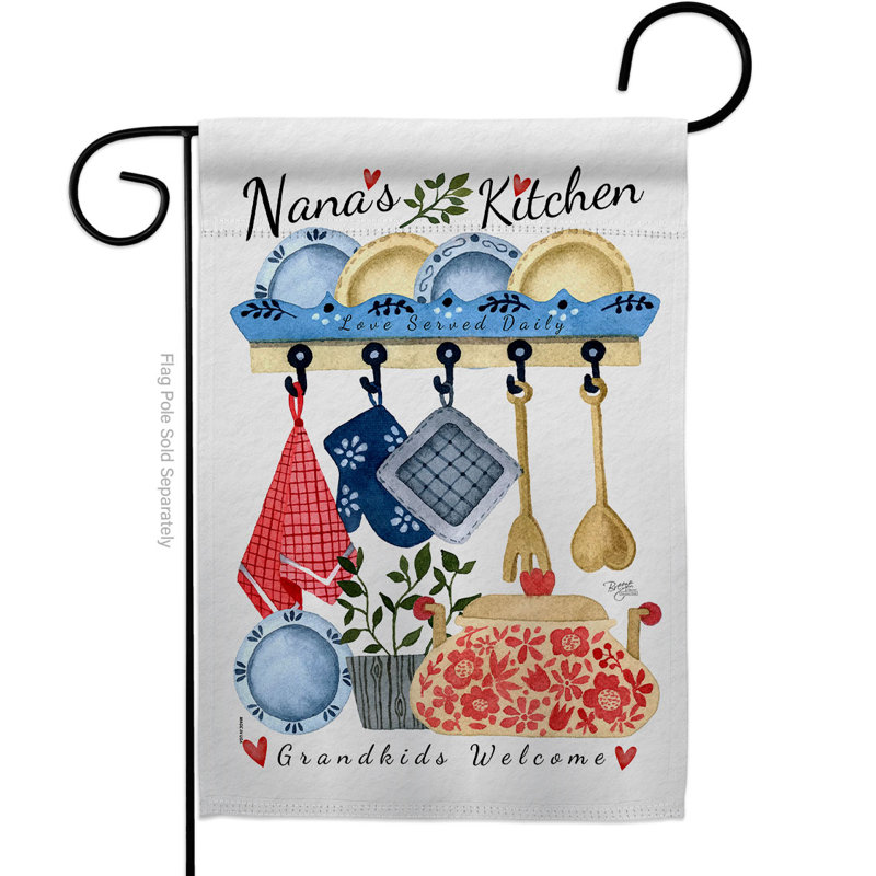 Drapeau de jardin en polyester à 2 côtés Nana's 3 X 18,5 pouces