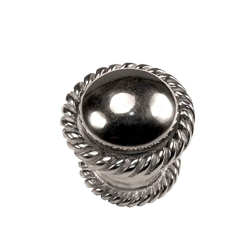 Equestre Mushroom Knob, Polished Nickel, 1.125" H x 1.125" W x 1.125" D