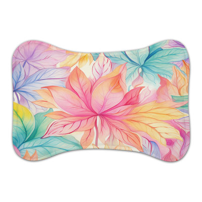 Leaf Patterns - Bone Shape Feeding Mat