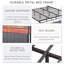 King Bed Frames With Storage Headboard And Drawers, LED Platform Bed Frame King Size, LED Upholstered Bed Frame With Charging Station, No Box Spring Needed, Easy Assembly