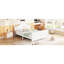 Lit double en bois blanc avec tête de lit et plateforme facile à utiliser pour plus de performance-129982936-129982937