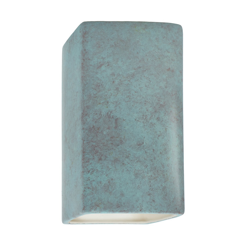 Bersani Flush Mounted Sconce, No, Tierra Red Slate, 9.5" H x 5.25" W x 4.5" D
