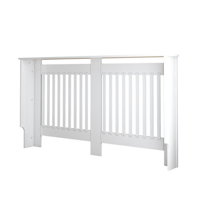 Armoire de radiateur, protecteur de radiateur décoratif, fabrication en panneau de fibres à densité moyenne avec finition laquée à base d'eau, cache de sécurité pour plinthe et chauffage électrique, housse pour unité de chauffage domestique
