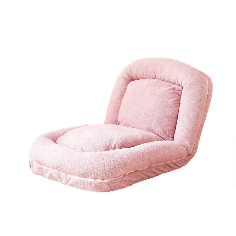 Triple Fold Down Sofa Bed, Pink Fabric