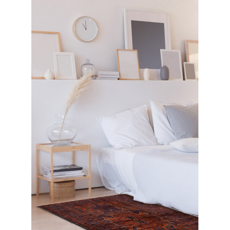 Tapis rouille 3 pi 8 po x 6 pi 7 po Teimani