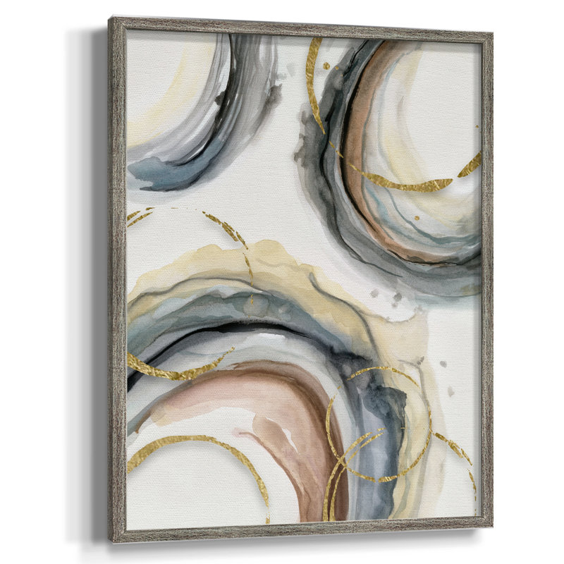 Reproduction encadrée Gold Elasticity II - bois massif, H 15 po x l 12 po