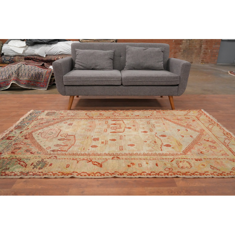 Tapis teinture végétale Oushak pré-1900 4 x 7