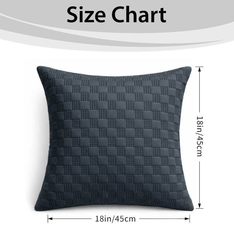 Aspire Homeware Embossed Square Velvet Cushion Covers, Pack of 4, CHARCOAL