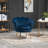  Modern Accent Chair Velvet Fabric Leisure Club Chair with Gold Legs-2073188410