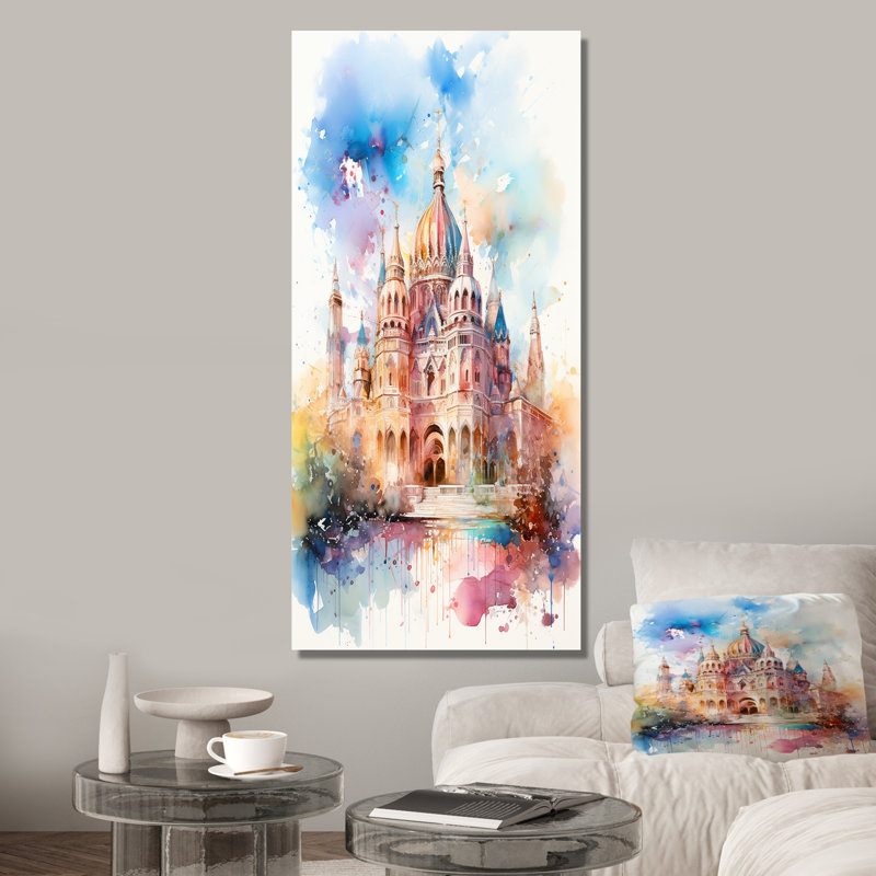 Sérénité historique du Vatican IV, H 60 po x l 28 po x P 1,5 po, Toile tendue