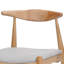 Ensemble de salle à manger 5 pièces de style Mid-Century moderne - table avec cadre en bois massif et 4 chaises rembourrées beiges-1823648515