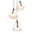Embrace 3 LT Pearlized Antique Brass Multi-Pendant Kalco