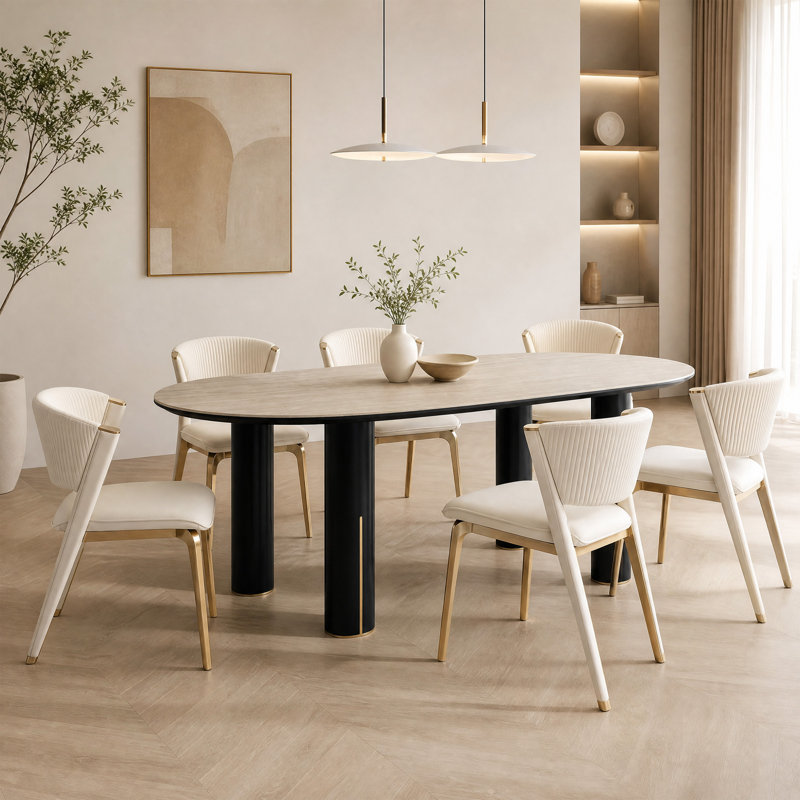  Table de salle à manger Hugette, H 29,5 po x l 70,9 po x P 35,4 po