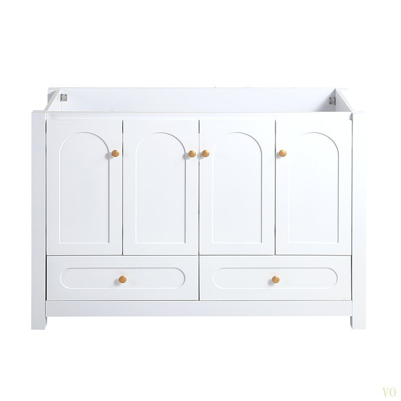 Meuble-lavabo de salle de bain abondant - 4 portes à fermeture douce et 2 tiroirs (excluant le lavabo en céramique)