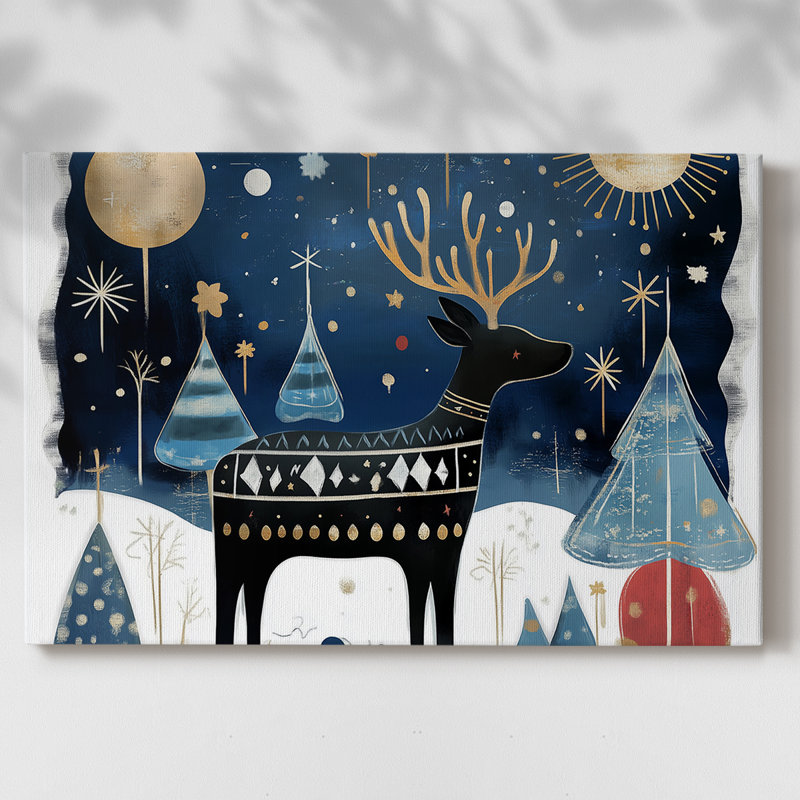 Christmas Holiday Art III - Toile tendue avec châssis-CVI, H 24 po x l 36 po
