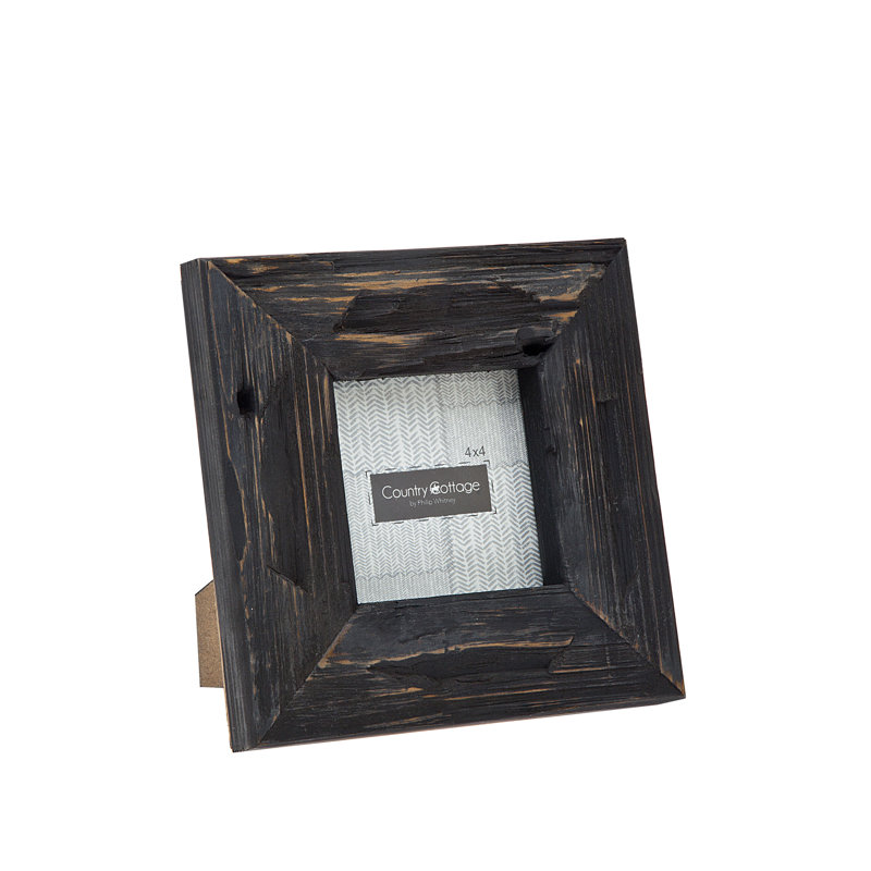 Cadre photo de grange, Bois noir