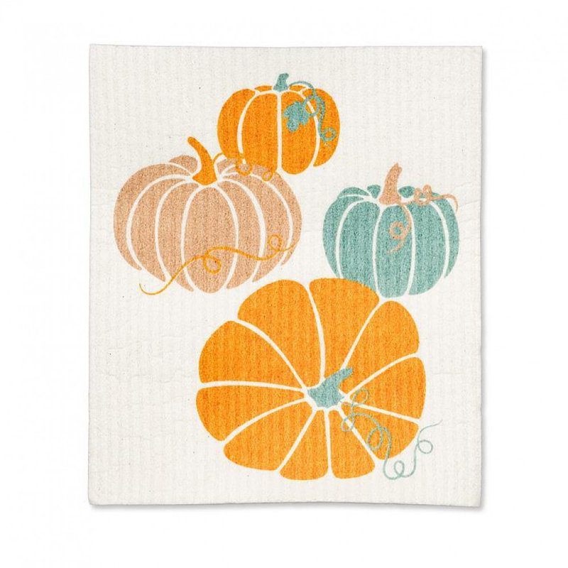 Set Of 2 Pastel Pumpkins Dishcloths