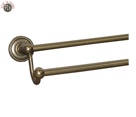 Edwardian Bath Double 32 1/2" Wall Mounted  Towel Bar, German Bronze